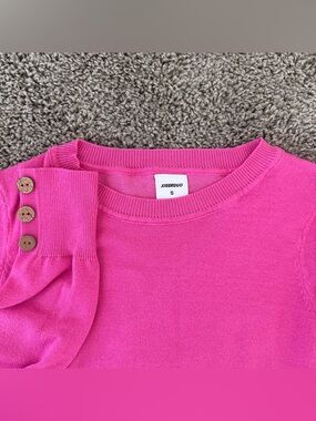 Xieerduo Hot Pink Women's Crewneck Sweater